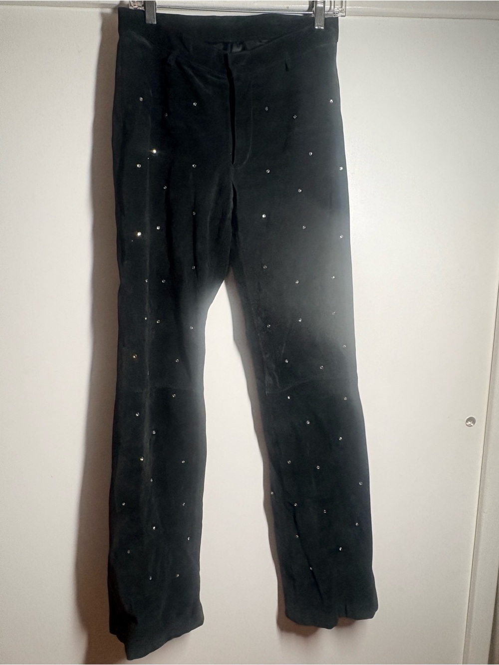 Vintage “Wilson’s Leather” Black Suede & Rhinestone Jeans